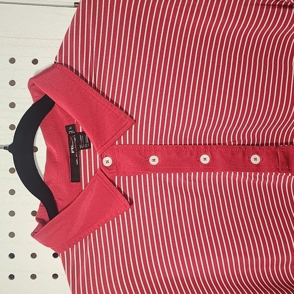 RLX Ralph Lauren Size XL Red and White Striped Performance Wicking - Picture 2 of 7